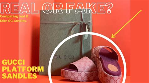 gucci sandals women fake|How to spot fake Gucci sandals (GG slide platform). .